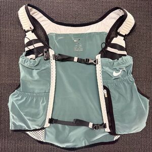Nike Teal and White Running Vest with Black Strap